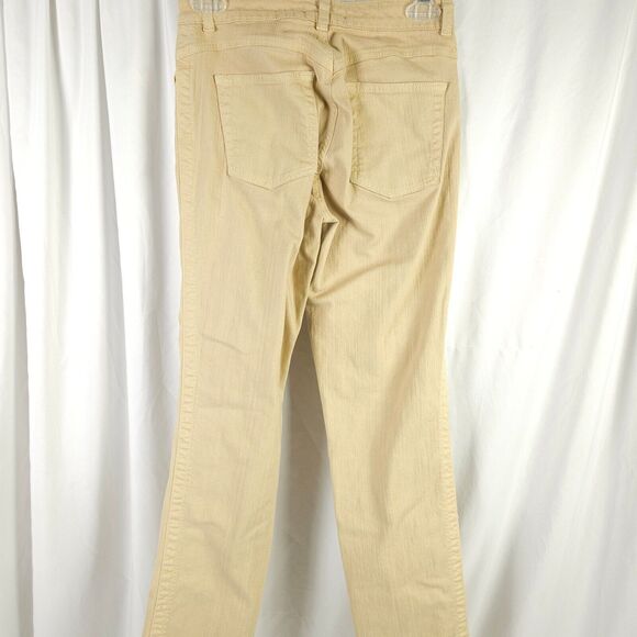 Leggiadro Womens 4 27x32 Beige Cream Stretch Tapered Jeans Made in USA - Picture 2 of 9